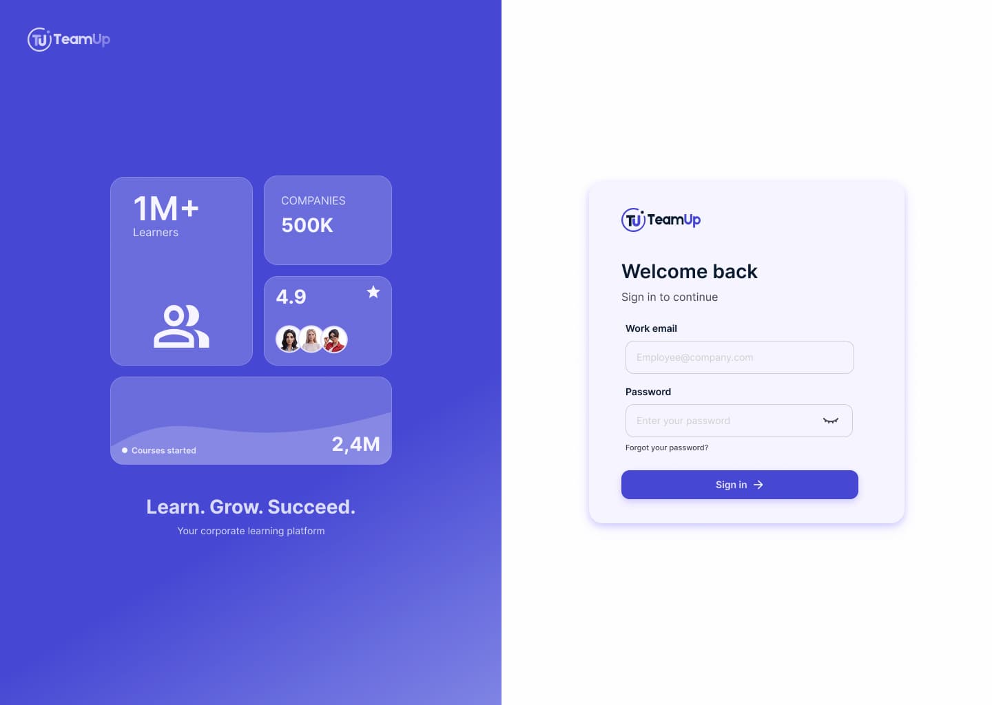 TeamUp LMS preview 2